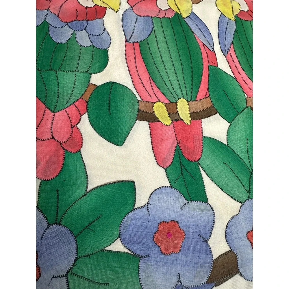 Vtg Linen Galore St Maarten Applique Parrot placemat & Napkins Set New Old Stock